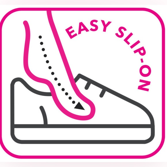 Comfortview Athletic Dottie Blue & White Palm Canvas Sneaker/Loafer, Size 10W - Picture 10 of 10